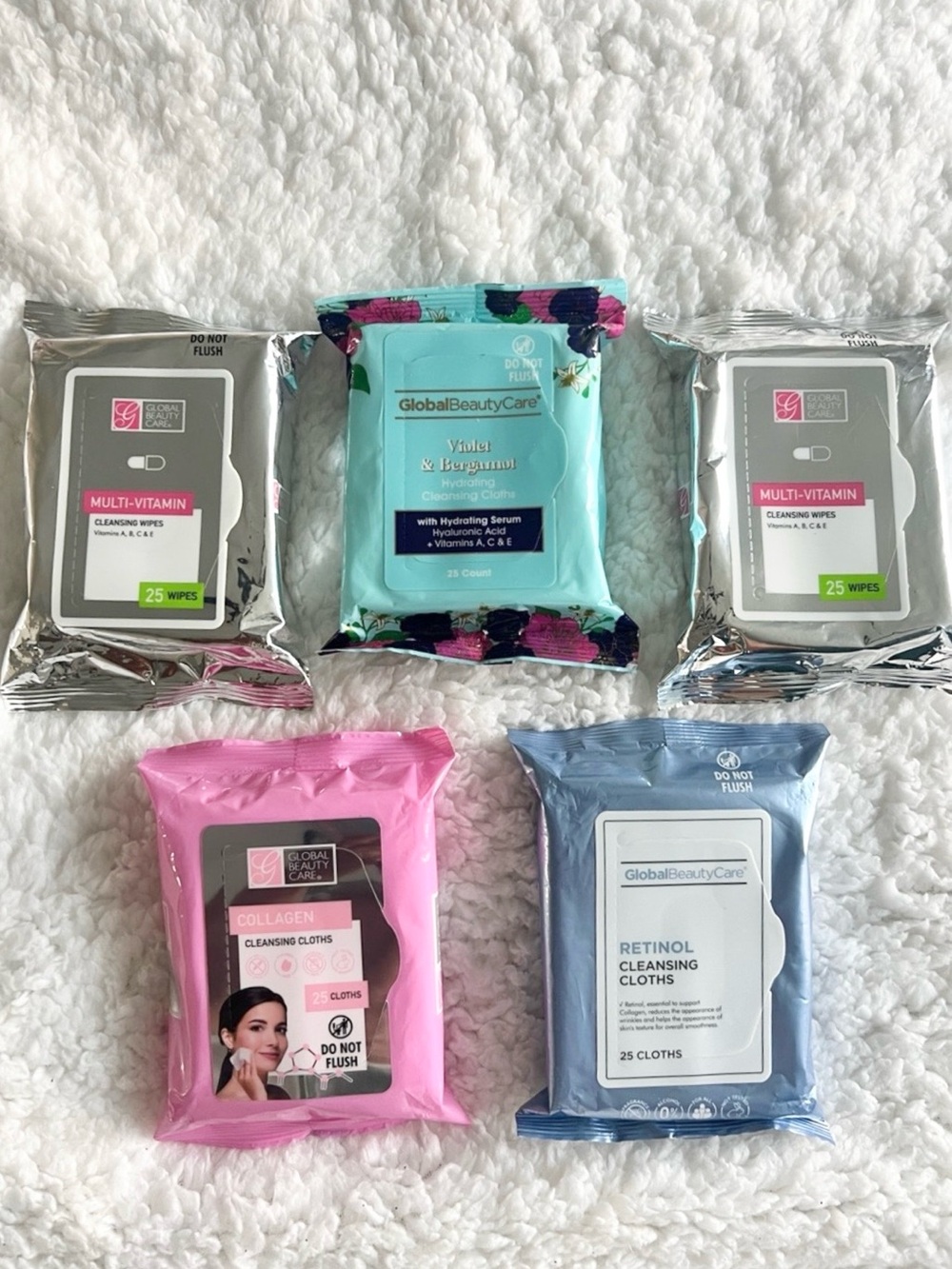 Global Beauty Care Assorted Facial Cleansing Cloths